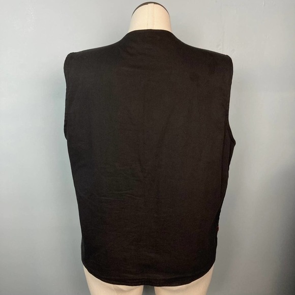 Vintage 90s Paul Harris Design Quilted Applique Americana Trees Hearts Size XL - Picture 3 of 12